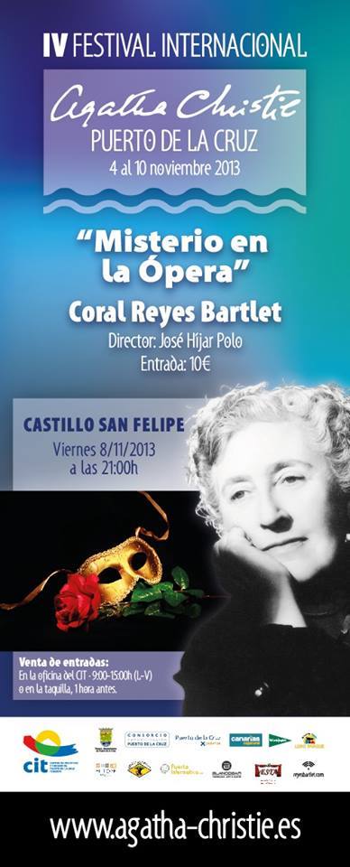 "Misterio en la Ópera" Coral Reyes Bartlet. Festival Agatha Christie de Puerto de la Cruz