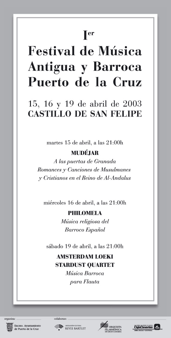 I Festival Música Antigua: 2003