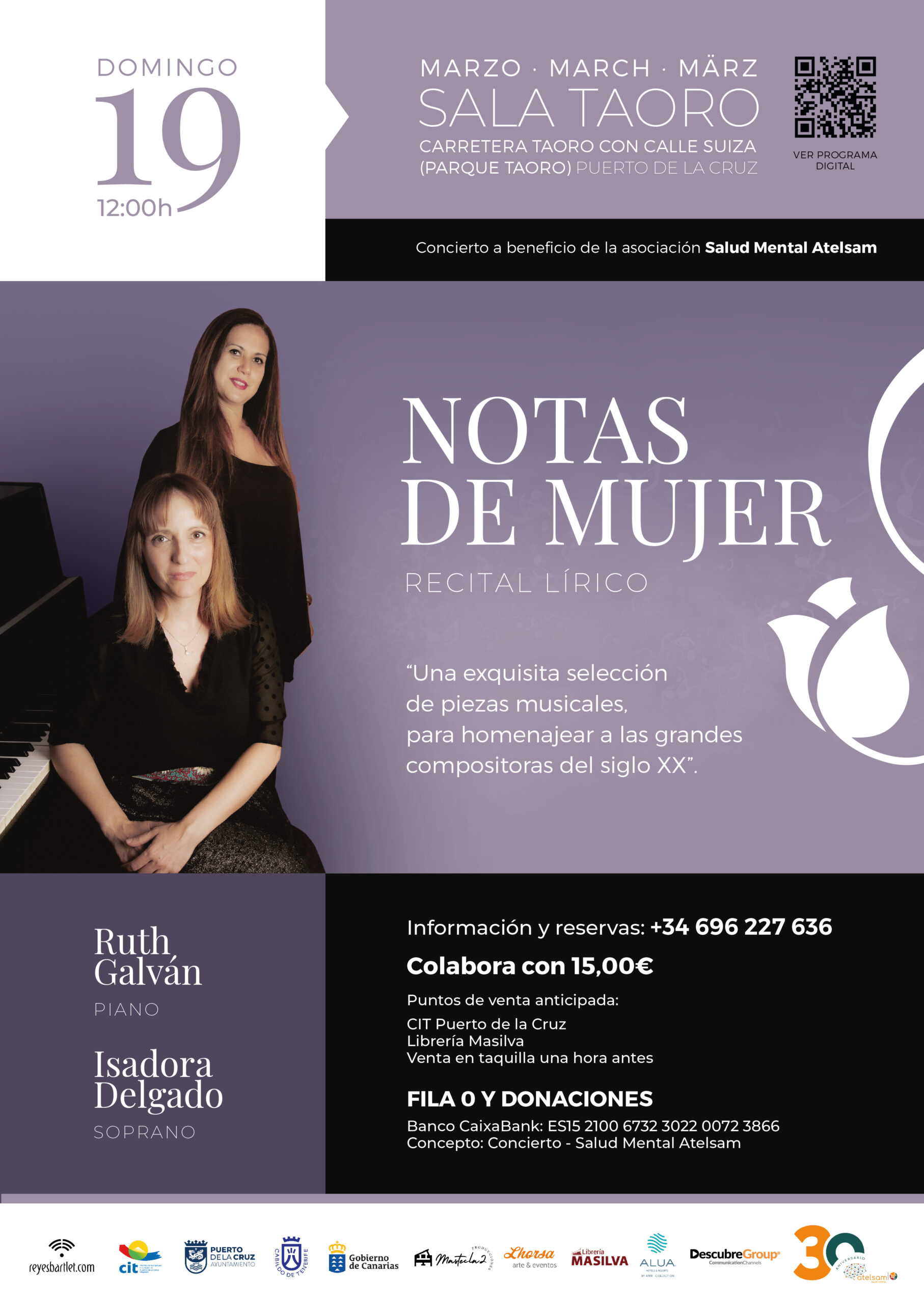 Recital Lírico – Notas de Mujer (19 de marzo de 2023)