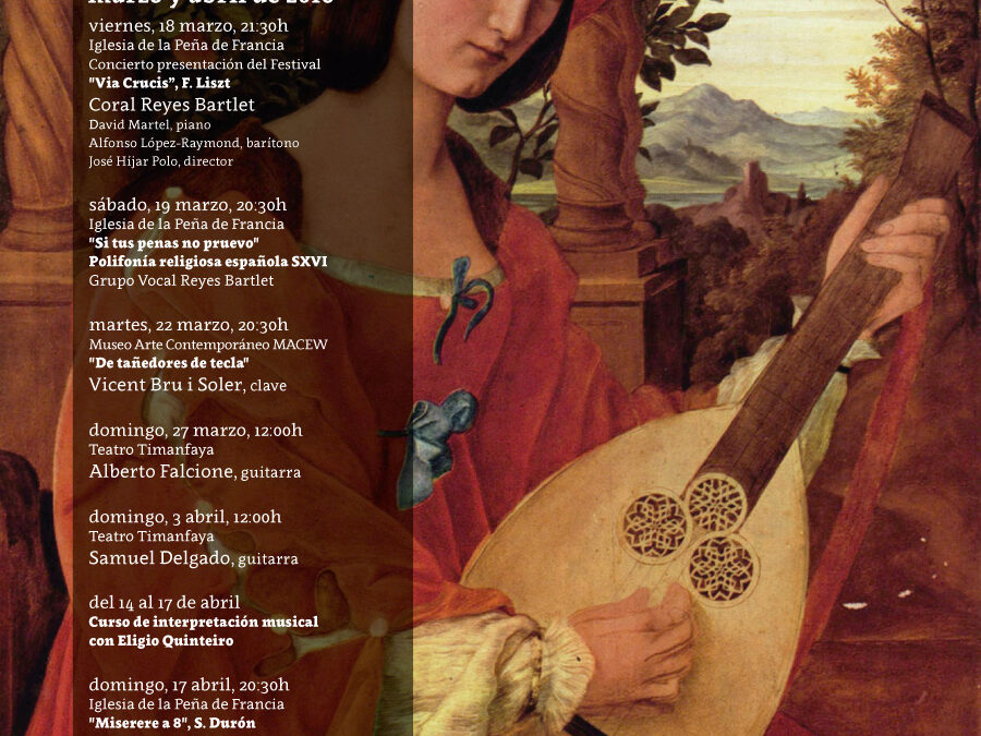XIV EDICIÓN DEL FESTIVAL DE MÚSICA ANTIGUA Y BARROCA: 2016