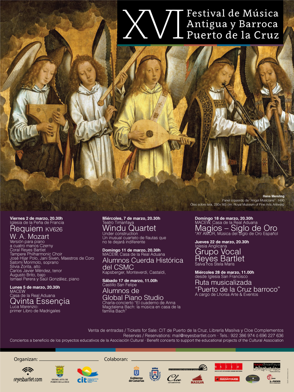 XVI EDICIÓN DEL FESTIVAL DE MÚSICA ANTIGUA Y BARROCA: 2018