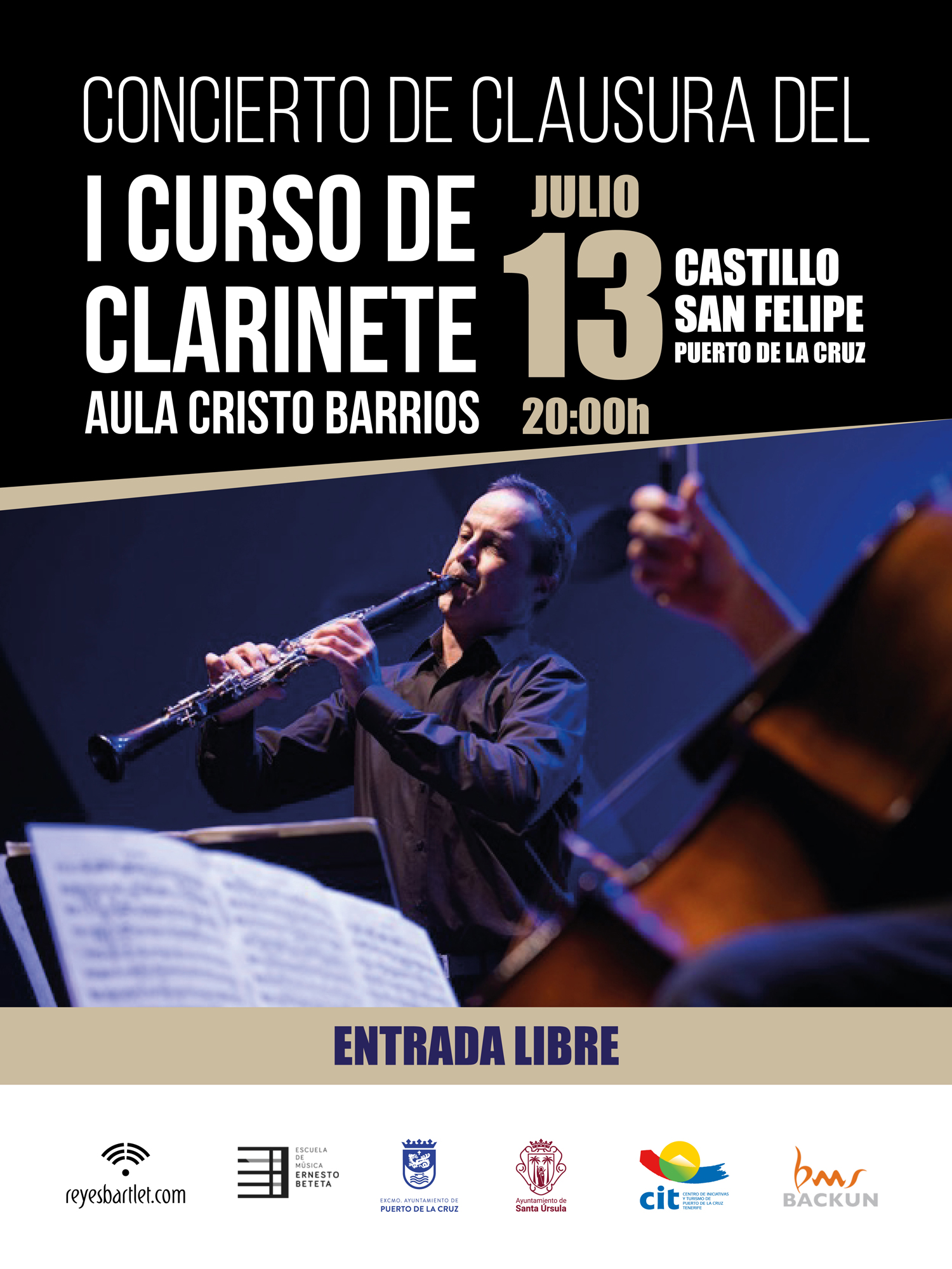 CONCIERTO DE CLAUSURA DEL I CURSO DE CLARINETE AULA CRISTO BARRIOS